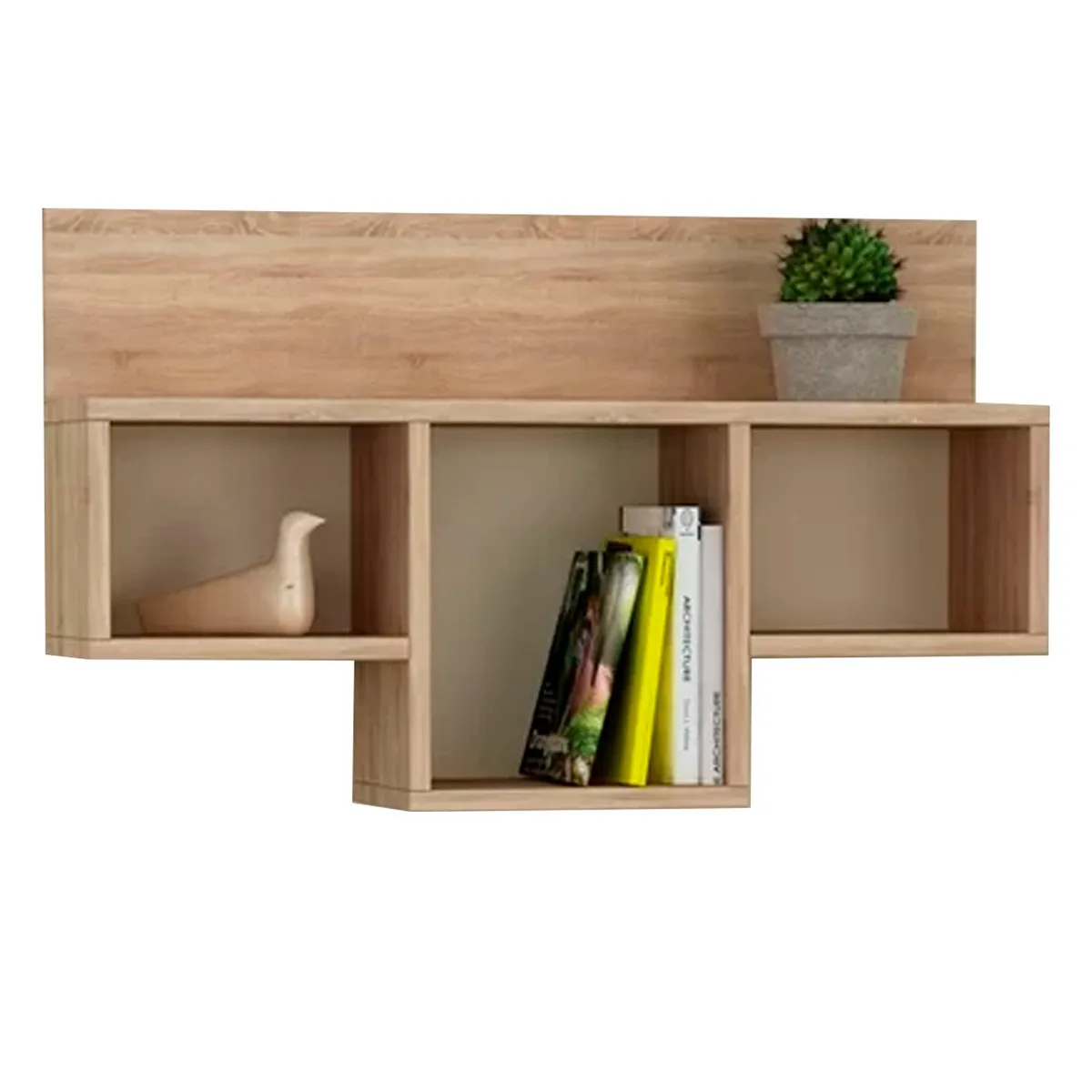 GENERICO - Repisa Flotante Melamina 80x49x20cm Castaño