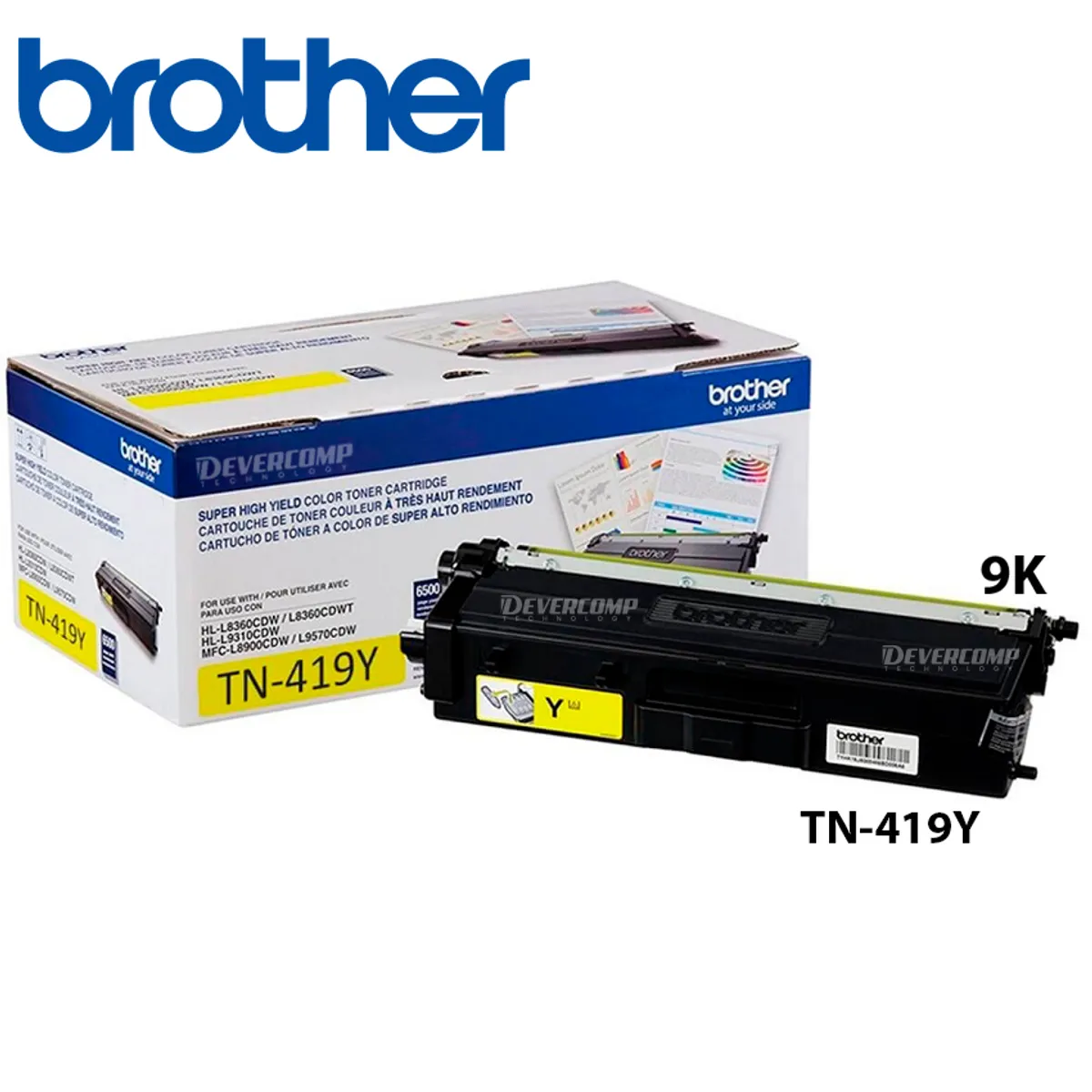 BROTHER - Toner Brother TN-419Y Yellow MFC-L8900CDW 9K