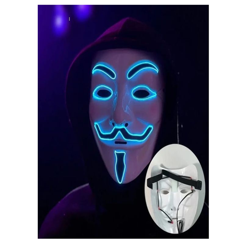 GENERICO - MASCARA ANONYMOUS LED - HALLOWEEN