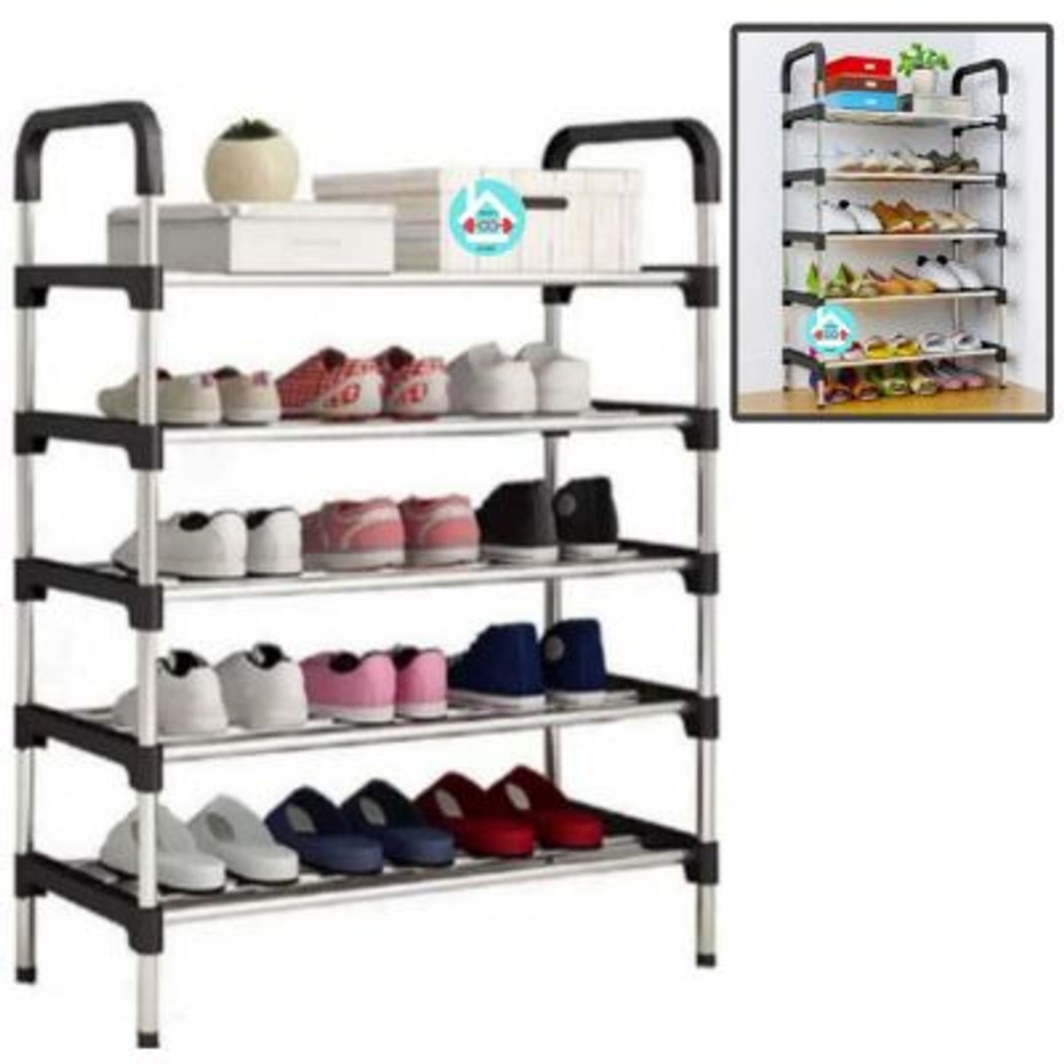 GENERICO - Zapatera Organizador De Aluminio 5 Niveles