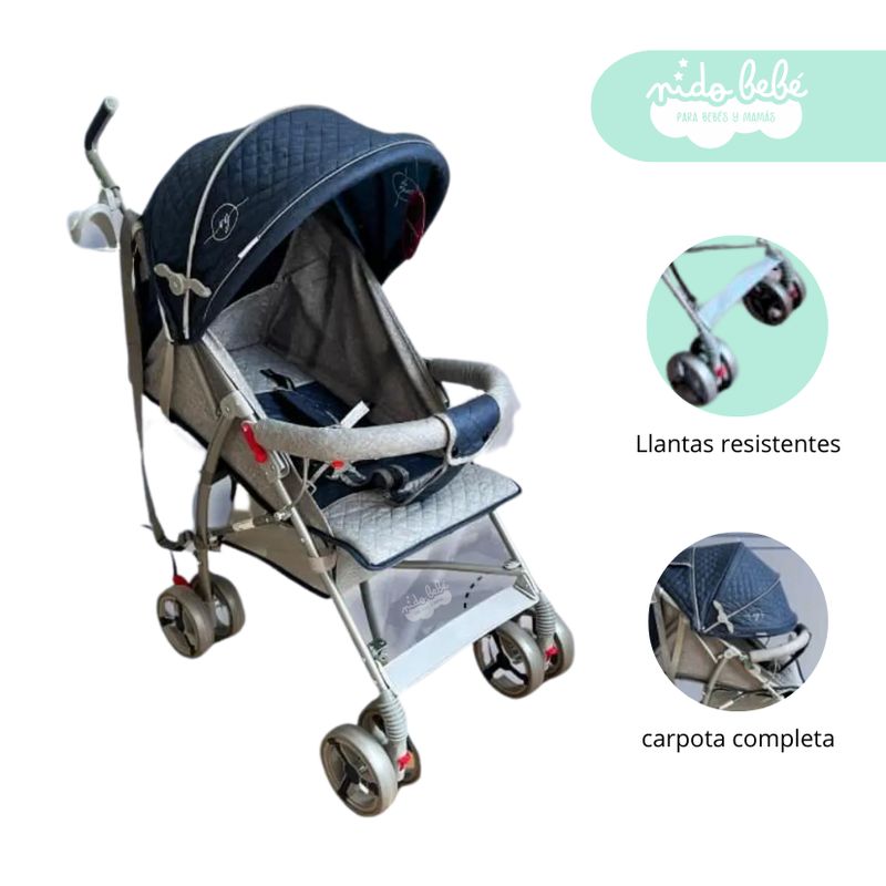 GENERICO - Coche baston de bebe modelo rey  Azul