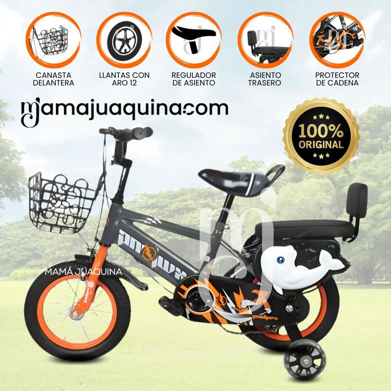 IMPORTADO MC - Bicicleta Para Niño Aro 12 «NOODLE» Orange
