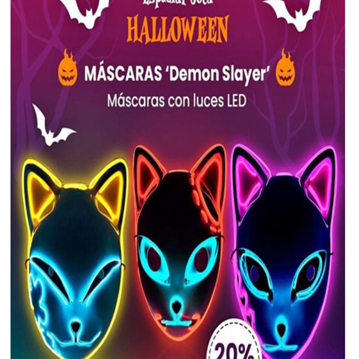 GENERICO - Máscara para Halloween Máscara de Gato