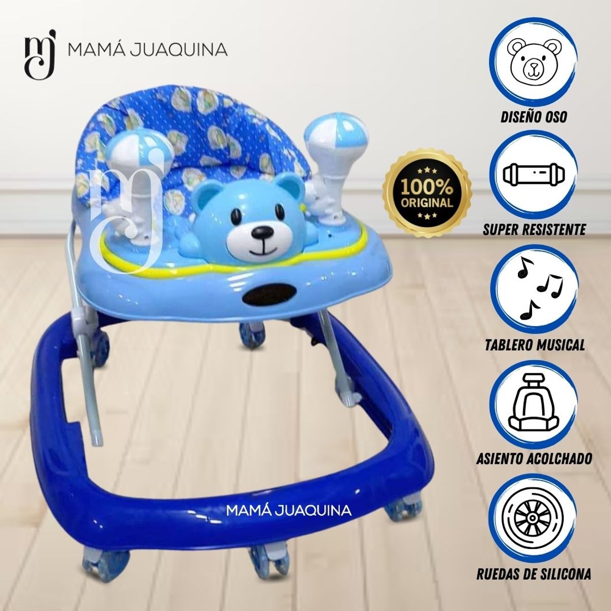 BABY - Andador Para Bebé Musical «OSITO II» Blue