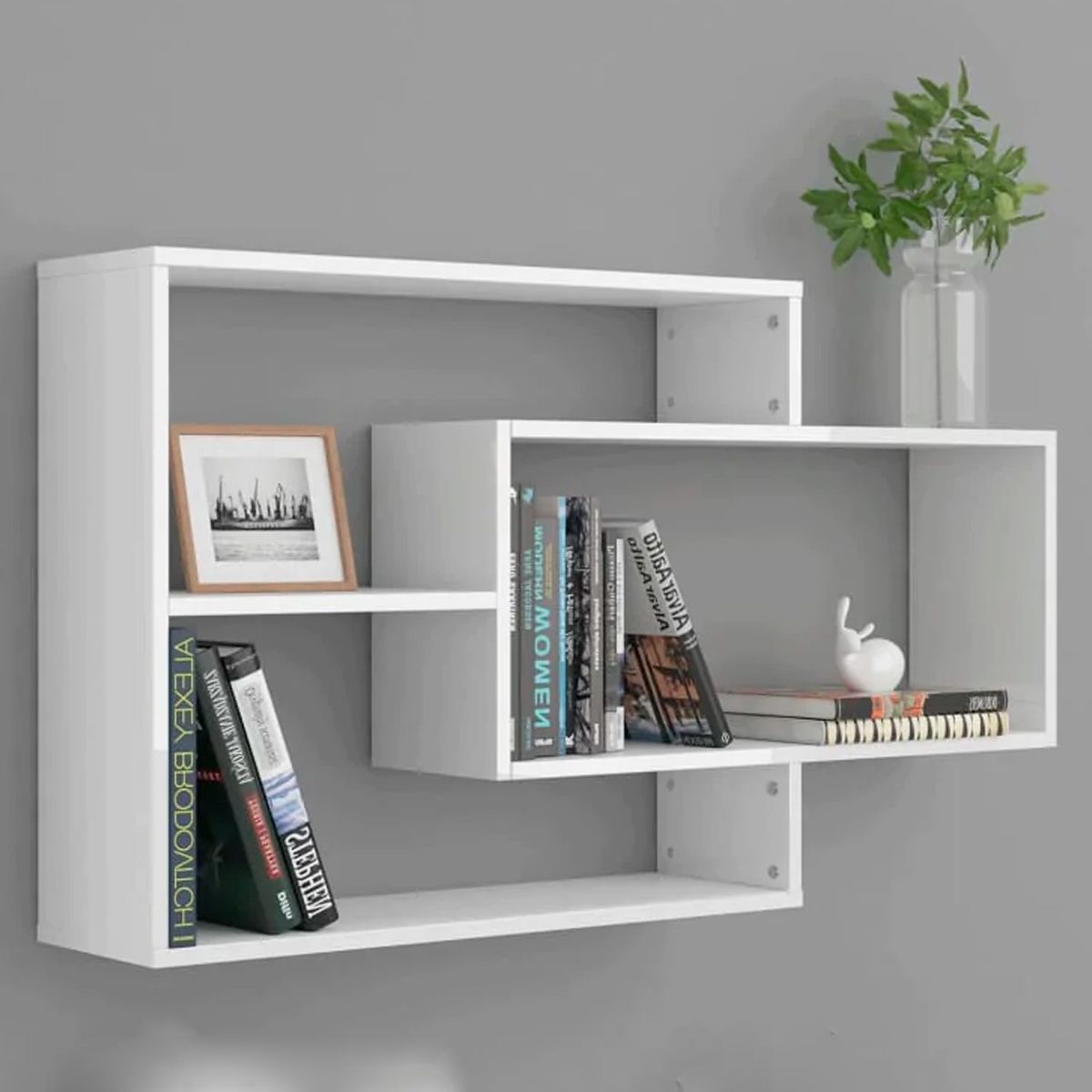 GENERICO - Repisa Flotante Melamina 104x58x20cm Blanco