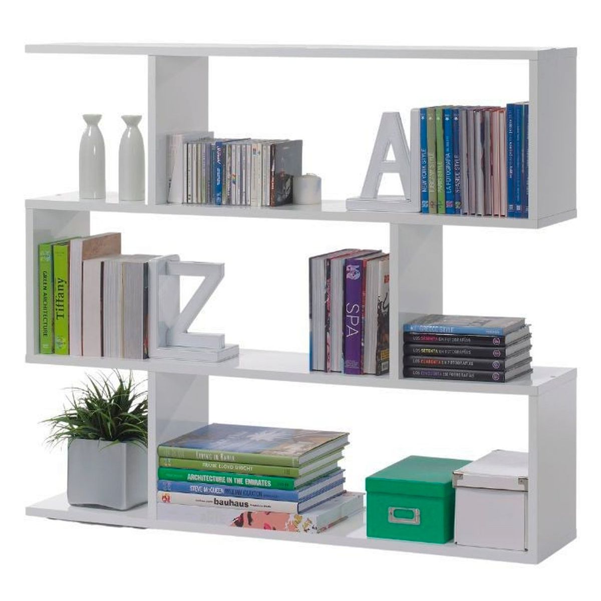 GENERICO - Estante Librero Melamina Blanco 110x24x97 cm