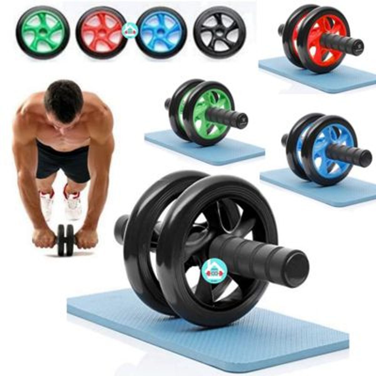 GENERICO - Rueda Abdominal Doble Tapete