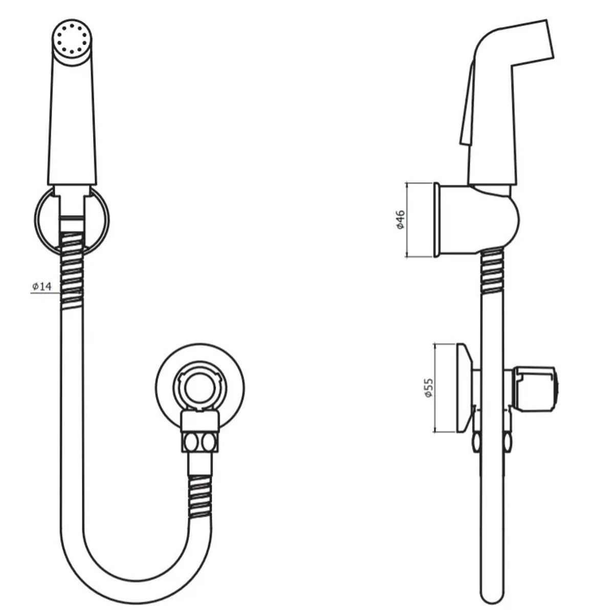 VAINSA - Ducha Bidet Asia Cromada Vainsa