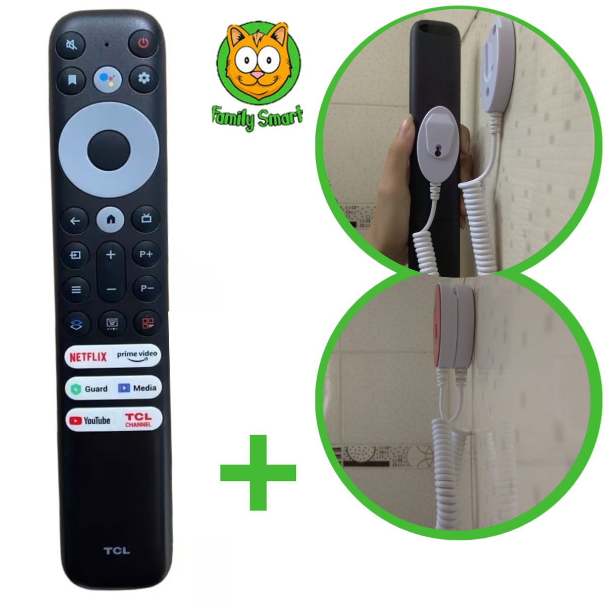 GENERICO - Control remoto de para TV inteligente TCL RC902V + Soporte Pegable