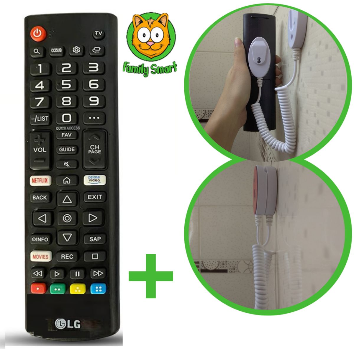 GENERICO - Control Remoto Para tv lg Smart 4k Modo futbol + Soporte Pegable