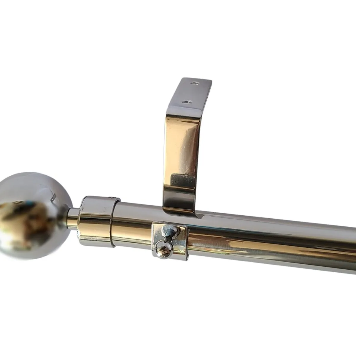 GENERICO - Pack Cortinero de Acero con Bola de 3.00 MTS 11/4" - 32 MM