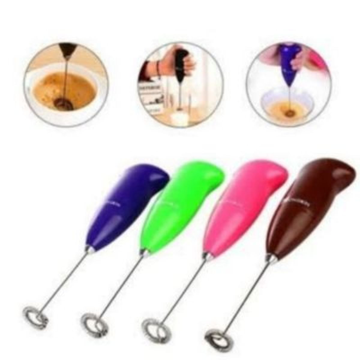 GENERICO - Mini Batidor Espumadera de Café y leche Manual