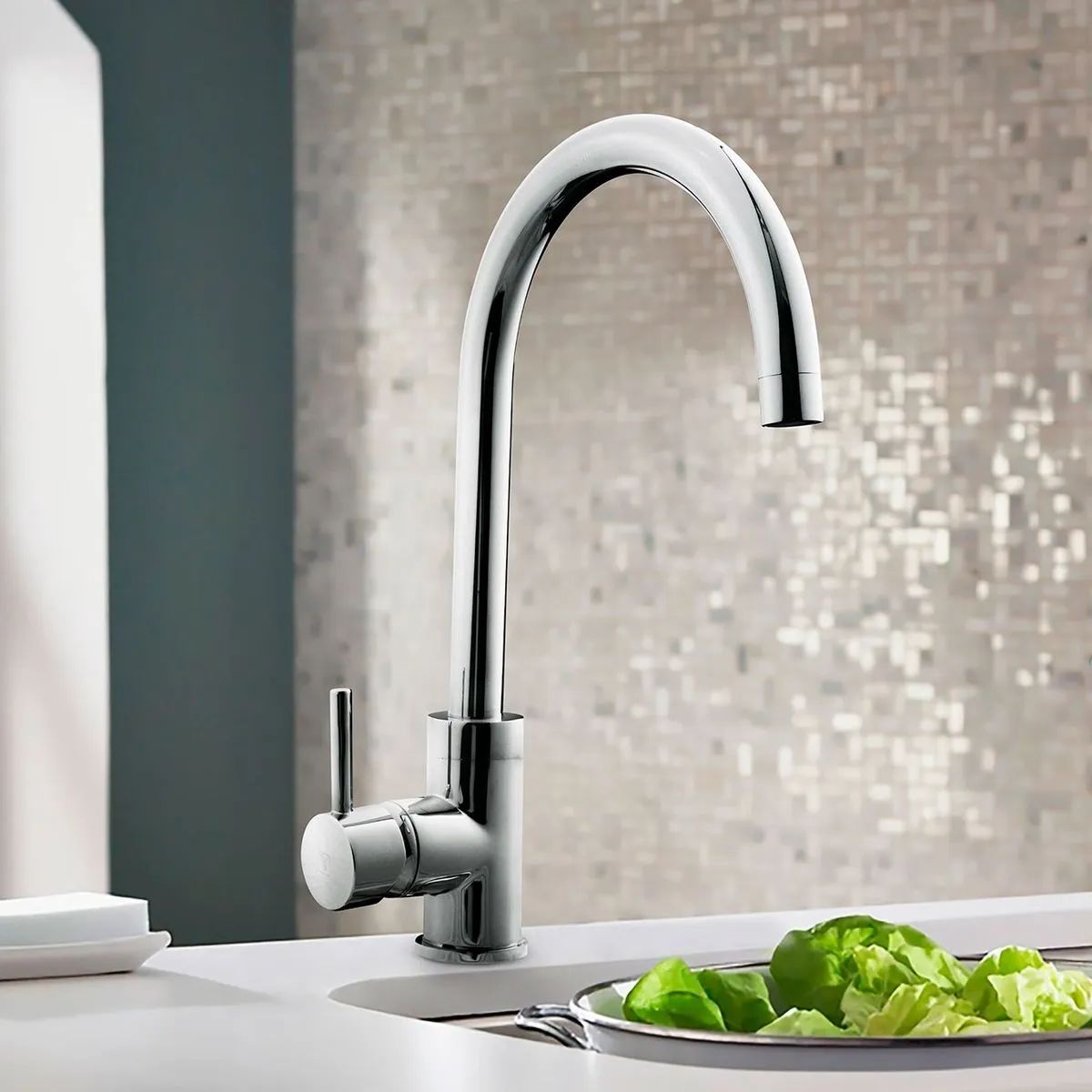 VAINSA - Mescladora Tipo Ganso para Cocina Cromado Vainsa