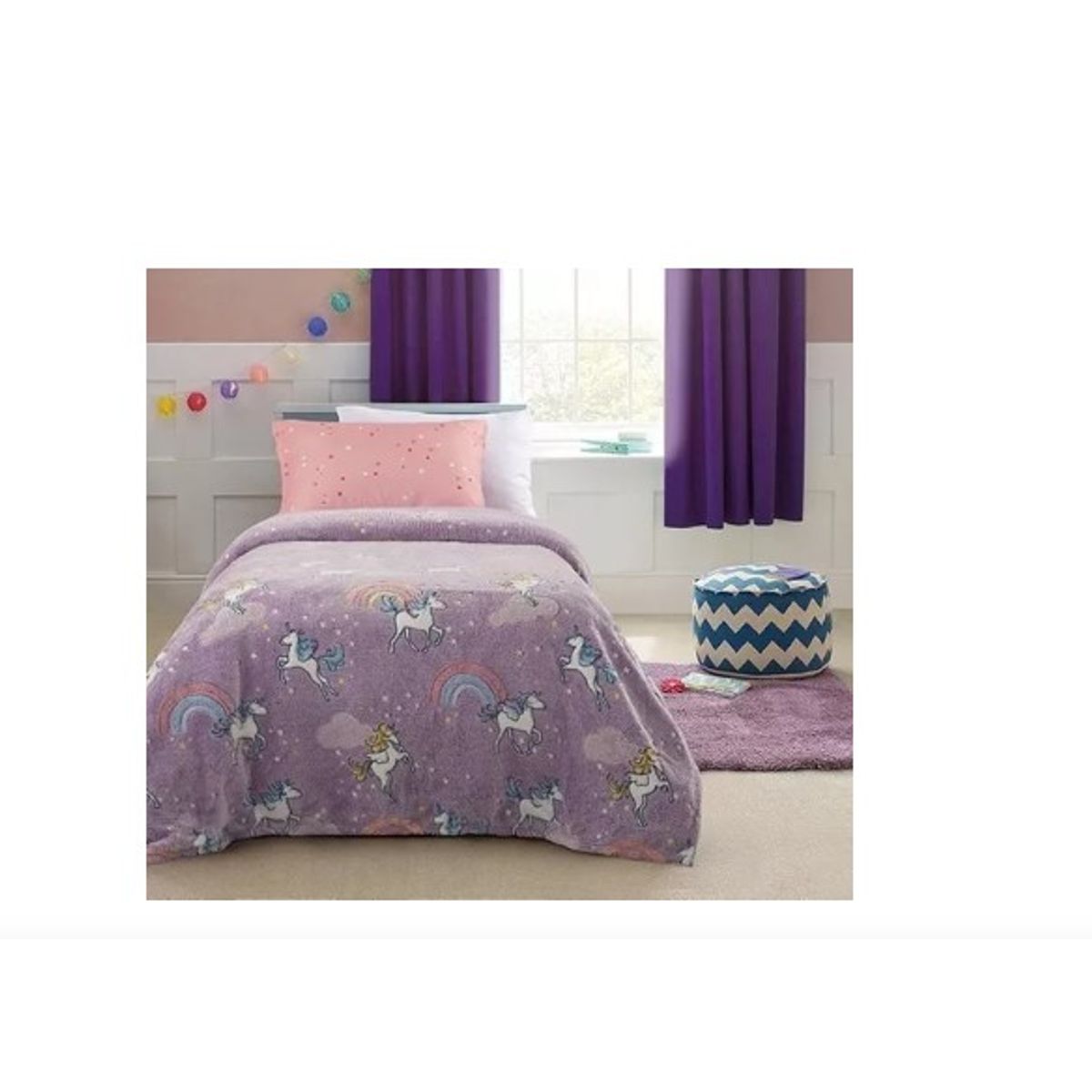 GENERICO - Manta luminosa niños unicornio