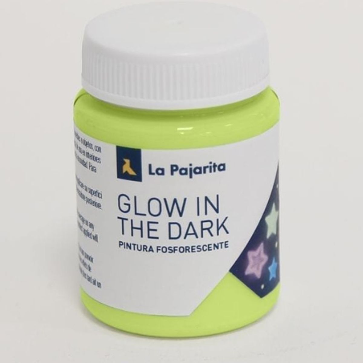 LA PAJARITA - Pintura Fosforescente Amarillo 75ml Brilla en la Oscuridad