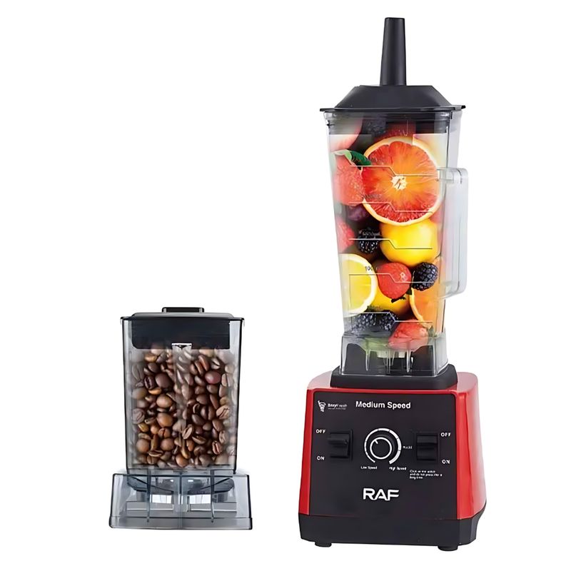 GENERICO - Licuadora industrial RAF R-2840 2 en 1 de 2L con Doble Vaso