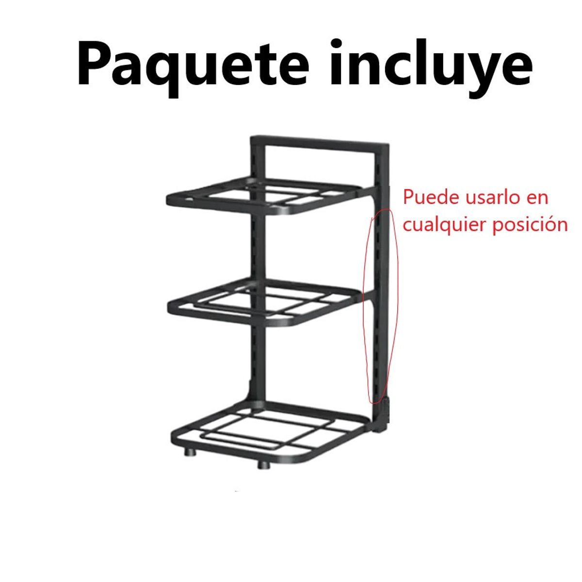 GENERICO - Organizador Estante para ollas sartenes con 3 niveles