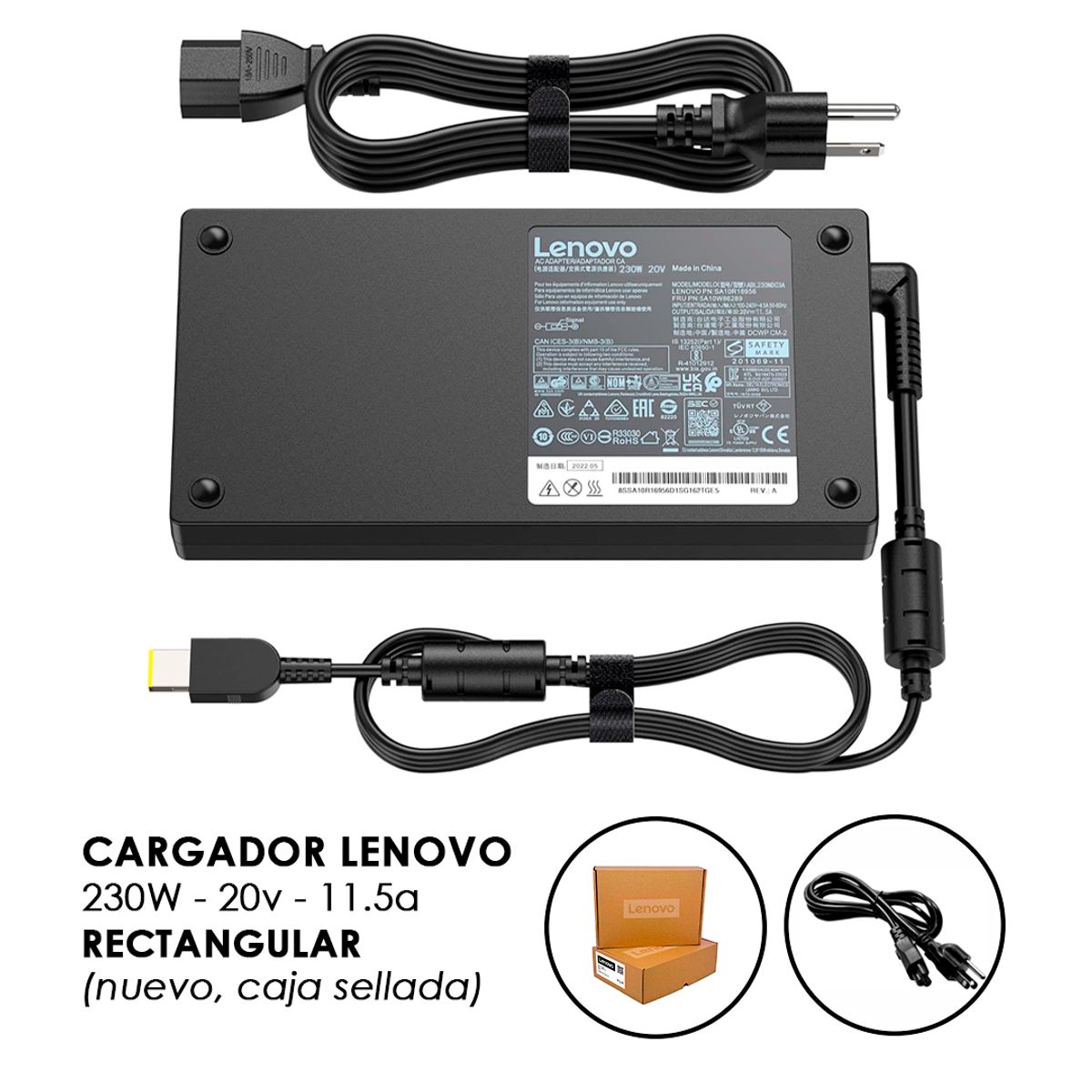OEM - Cargador lenovo 20v 11,5a  230 W ( NUEVO )