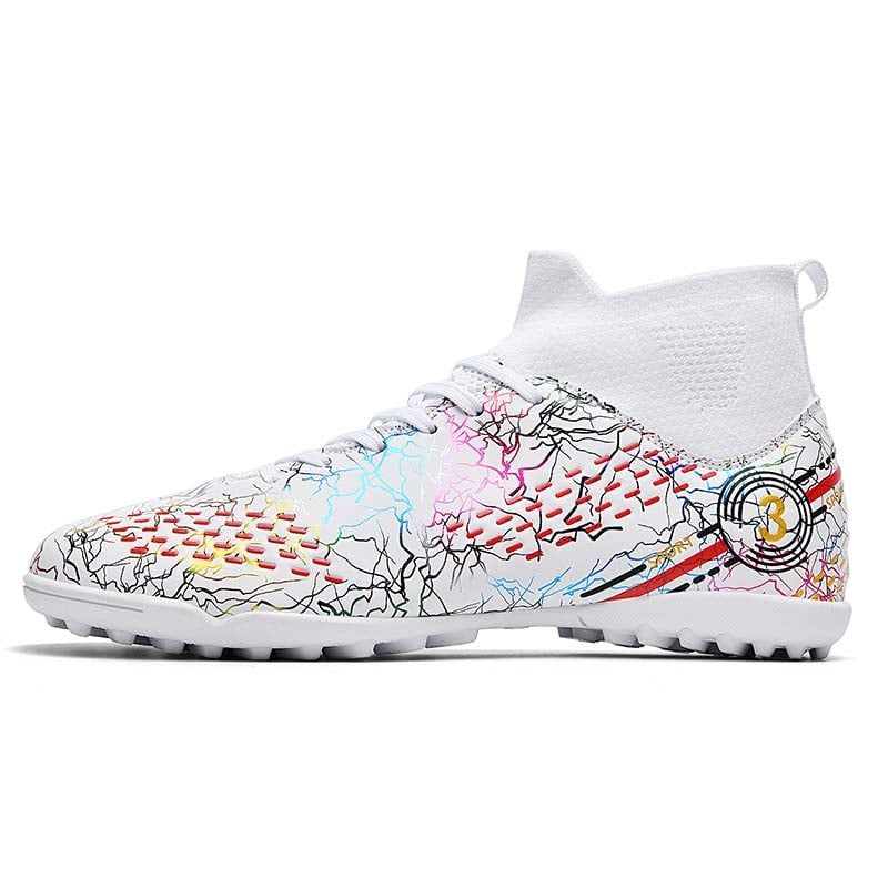 SHANDIAN - Zapatillas de Fútbol Hombre TF zapatos hombre Blanco