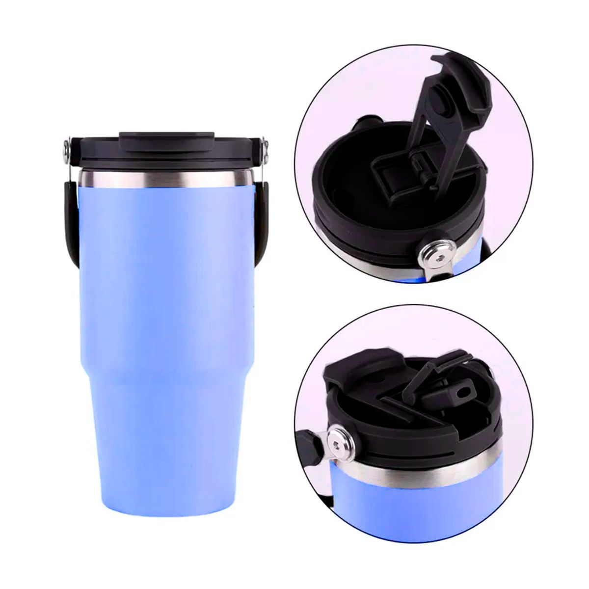 INSPIRA - Termo de Acero Inoxidable con Asa Portable 600 ml