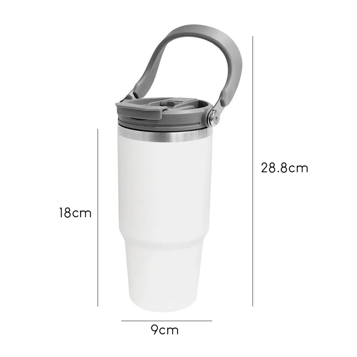 INSPIRA - Termo de Acero Inoxidable con Asa Portable 600 ml