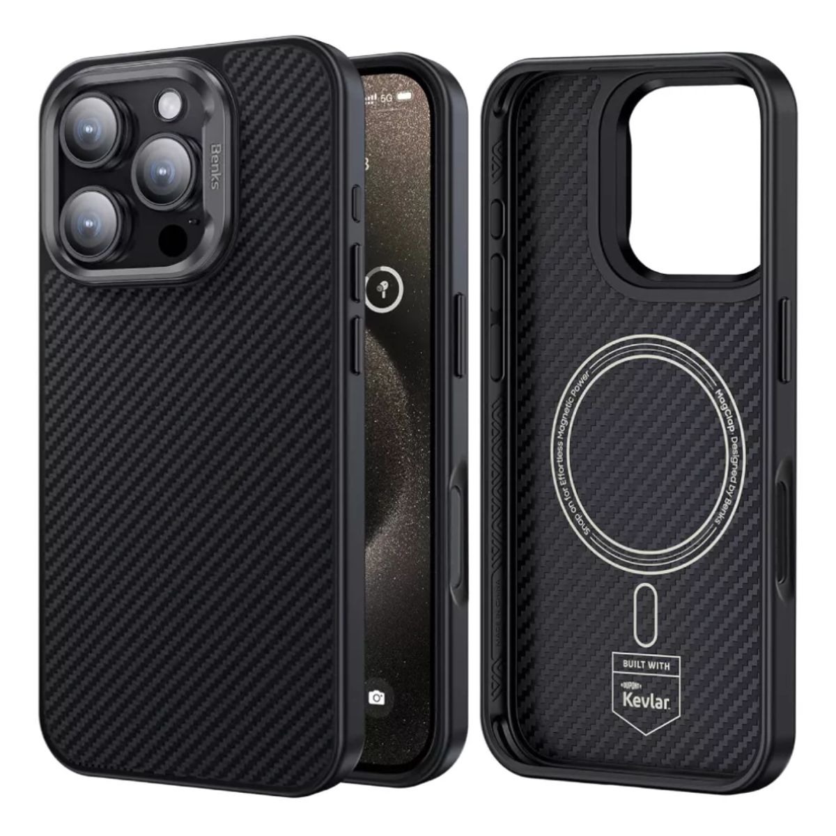 GENERICO - Case Benks Armor Pro Kevlar Para iPhone 16 Pro Max 6.9