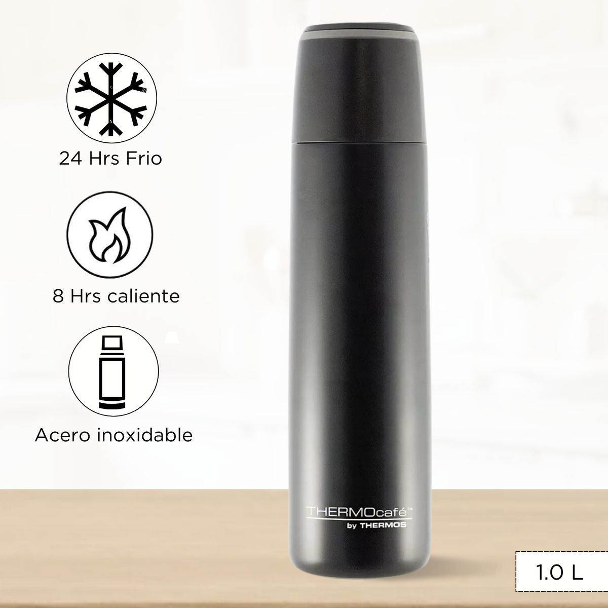 THERMOS - Termo de Bebida Negro 1 L Thermos