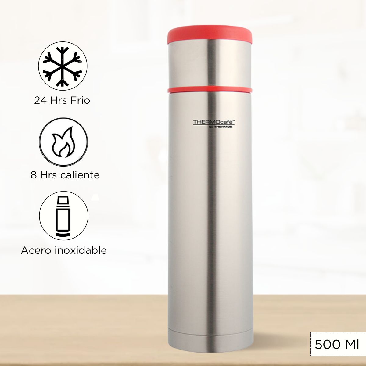 THERMOS - Termo de Bebida Every 500 Ml  Rojo