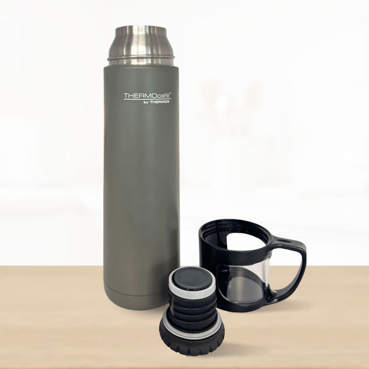 THERMOS - Termo de Bebida con Taza 500 Ml Gris