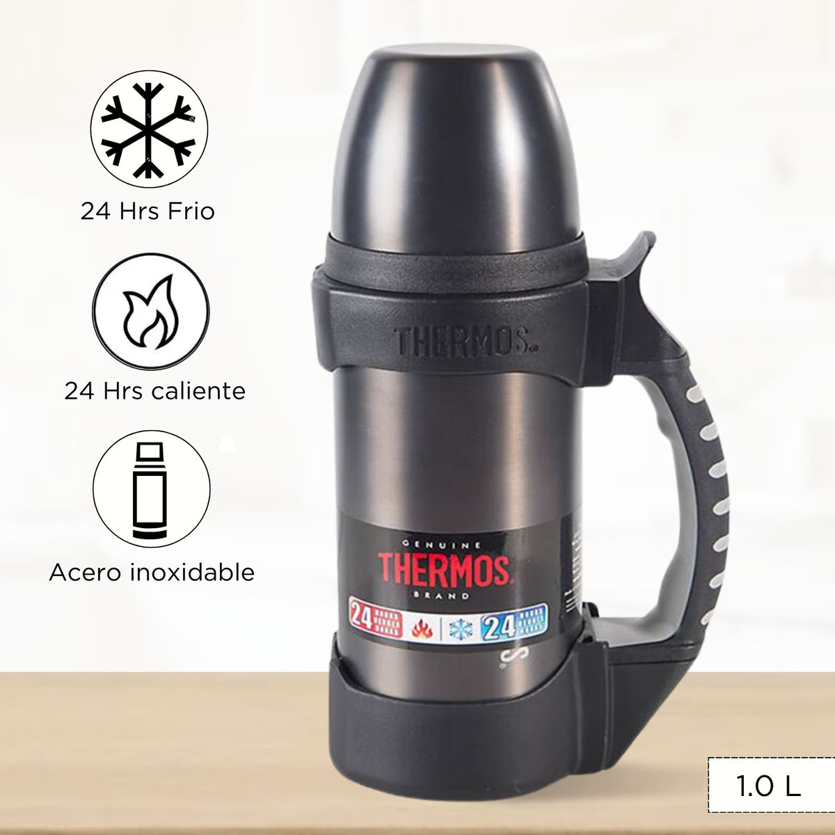 THERMOS - Termo de Bebida Roca 1.0 LT Negro
