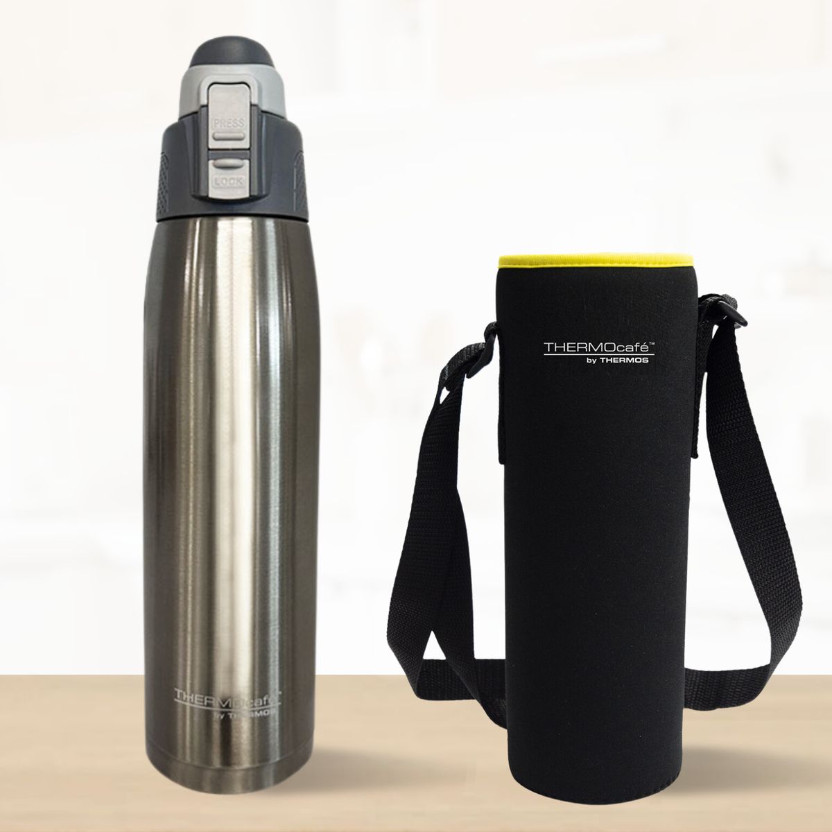 THERMOS - Tomatodo Termico Extrema + Funda 1 Lt Plateado