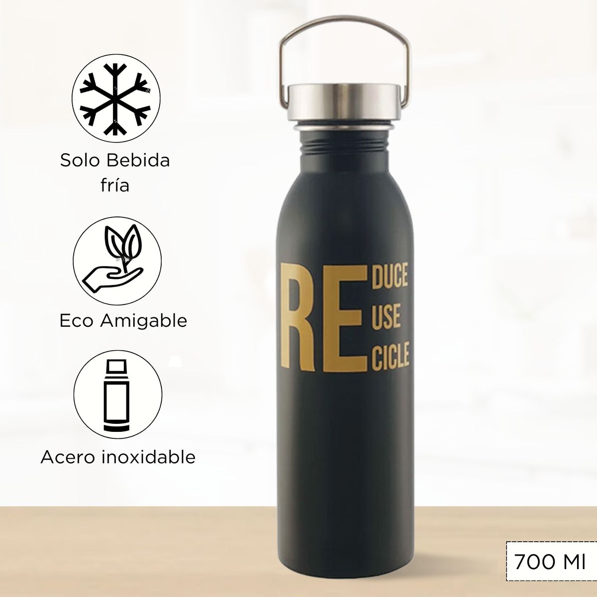 THERMOS - Tomatodo Deportivo Planeta 700 Ml Negro