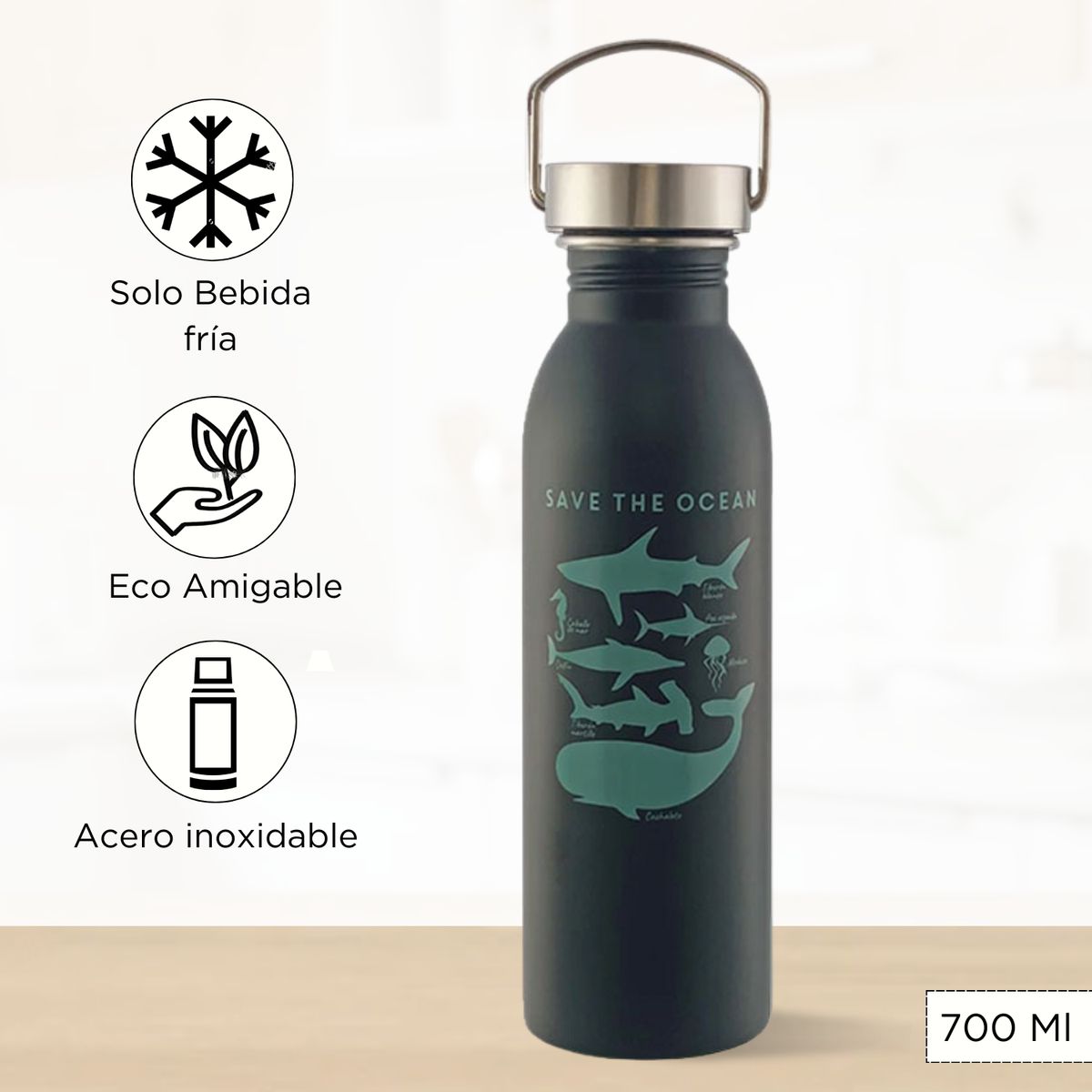 THERMOS - Tomatodo Deportivo Oceano 700 Ml Negro
