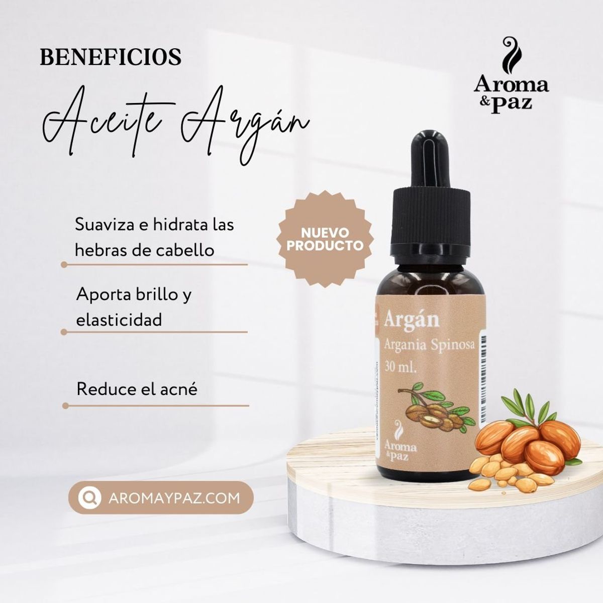 AROMA & PAZ - ACEITE DE ARGAN 30ML