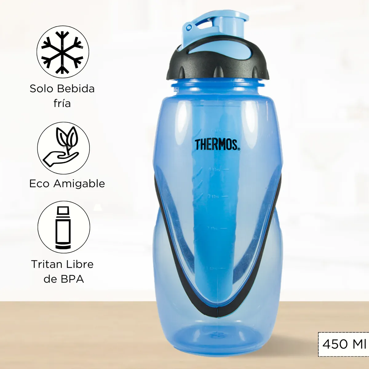 THERMOS - Tomatodo Deportivo Mediano Thermos 450 Ml Azul