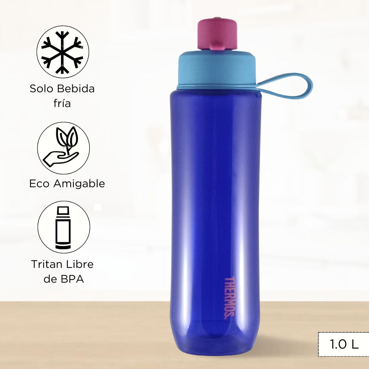 THERMOS - Tomatodo Deportivo Tritan Thermos 1 lt Rosado