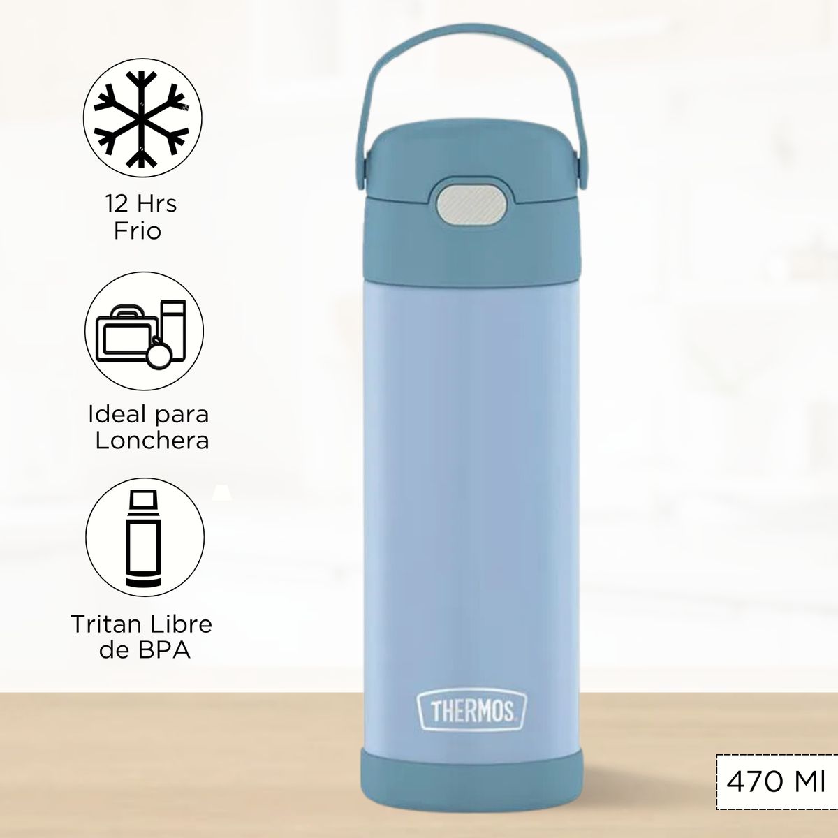THERMOS - Tomatodo Termico para Niños Yolo 470 Ml Azul