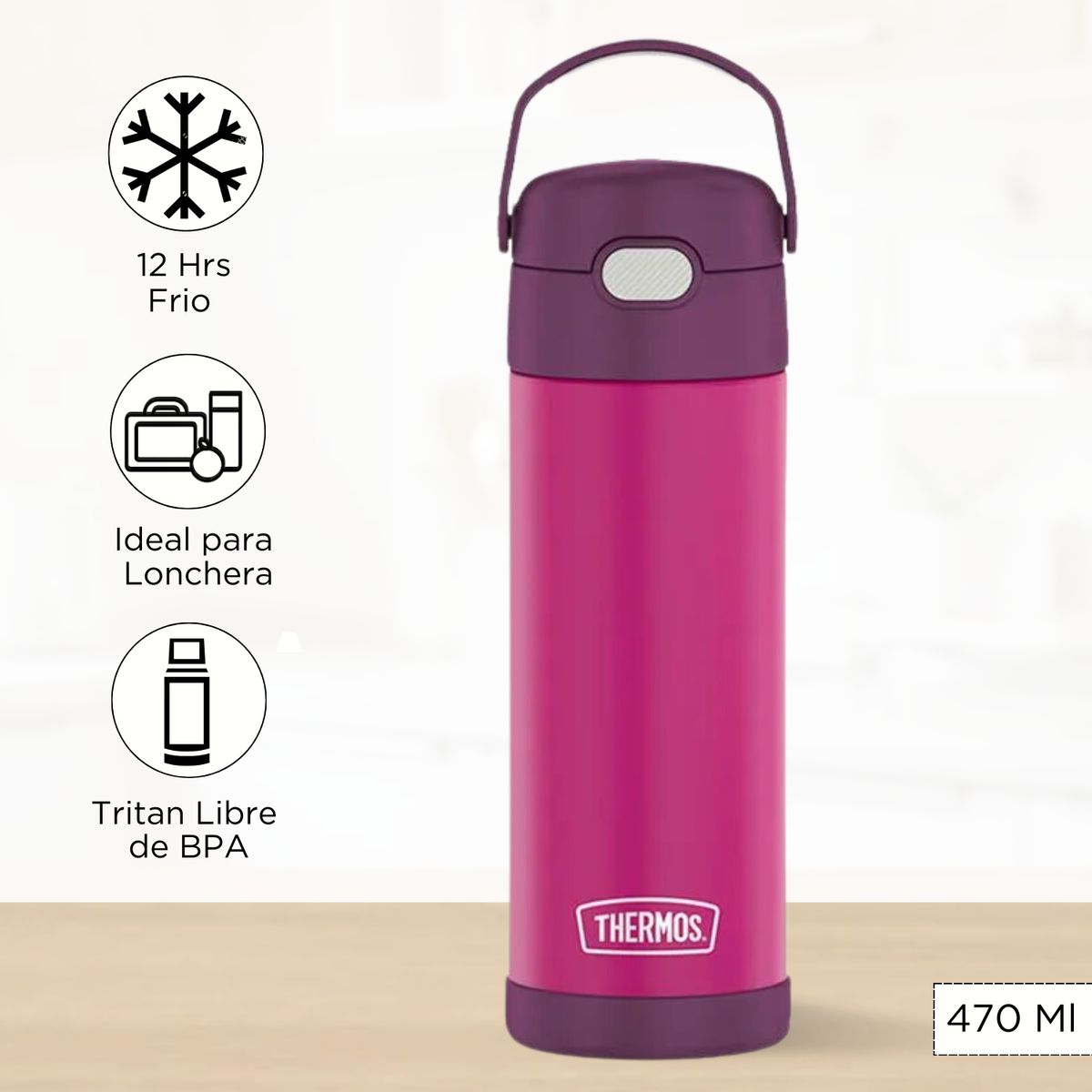 THERMOS - Tomatodo Termico para Niños Yolo 470 Ml Morado