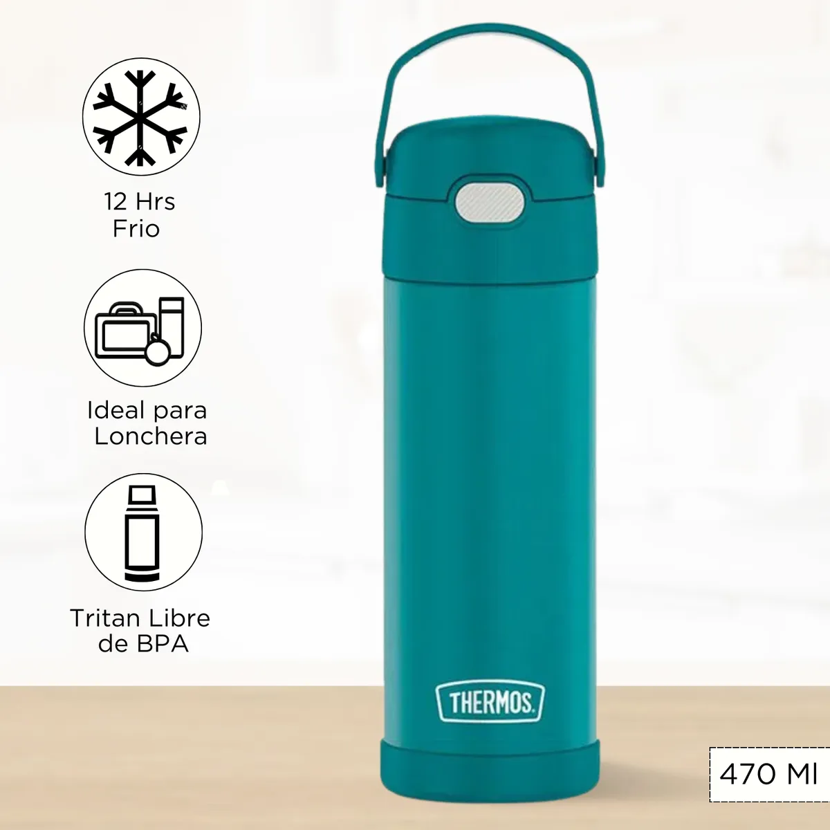 THERMOS - Tomatodo Termico para Niños Yolo 470 Ml Verde