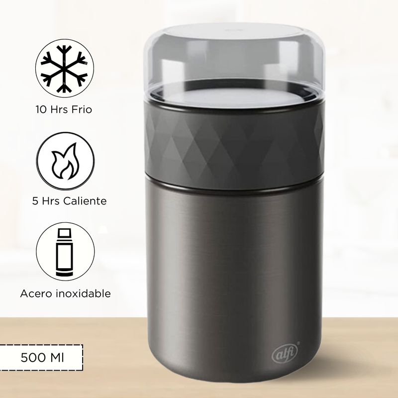 THERMOS - Termo de Comida 2 en a Alfi 500 Ml Negro