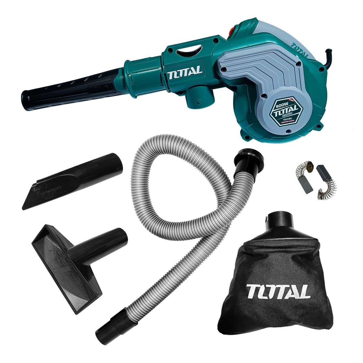 TOTAL TOOLS - Sopladora Aspiradora Total TB2086 800W Bolsa Recolectora y Accesorios