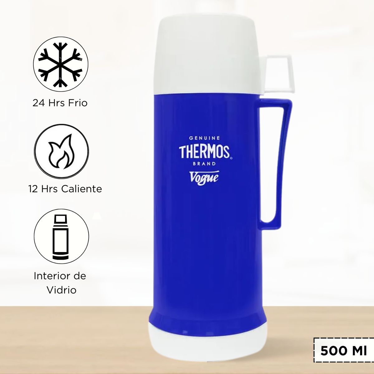 THERMOS - Termo de Bebida para Hogar VOGUE 500 Ml Azul