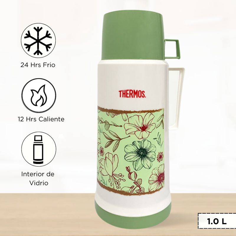 THERMOS - Termo de Bebida para Hogar FANTASÍA ORQUÍDEA 1.0 L