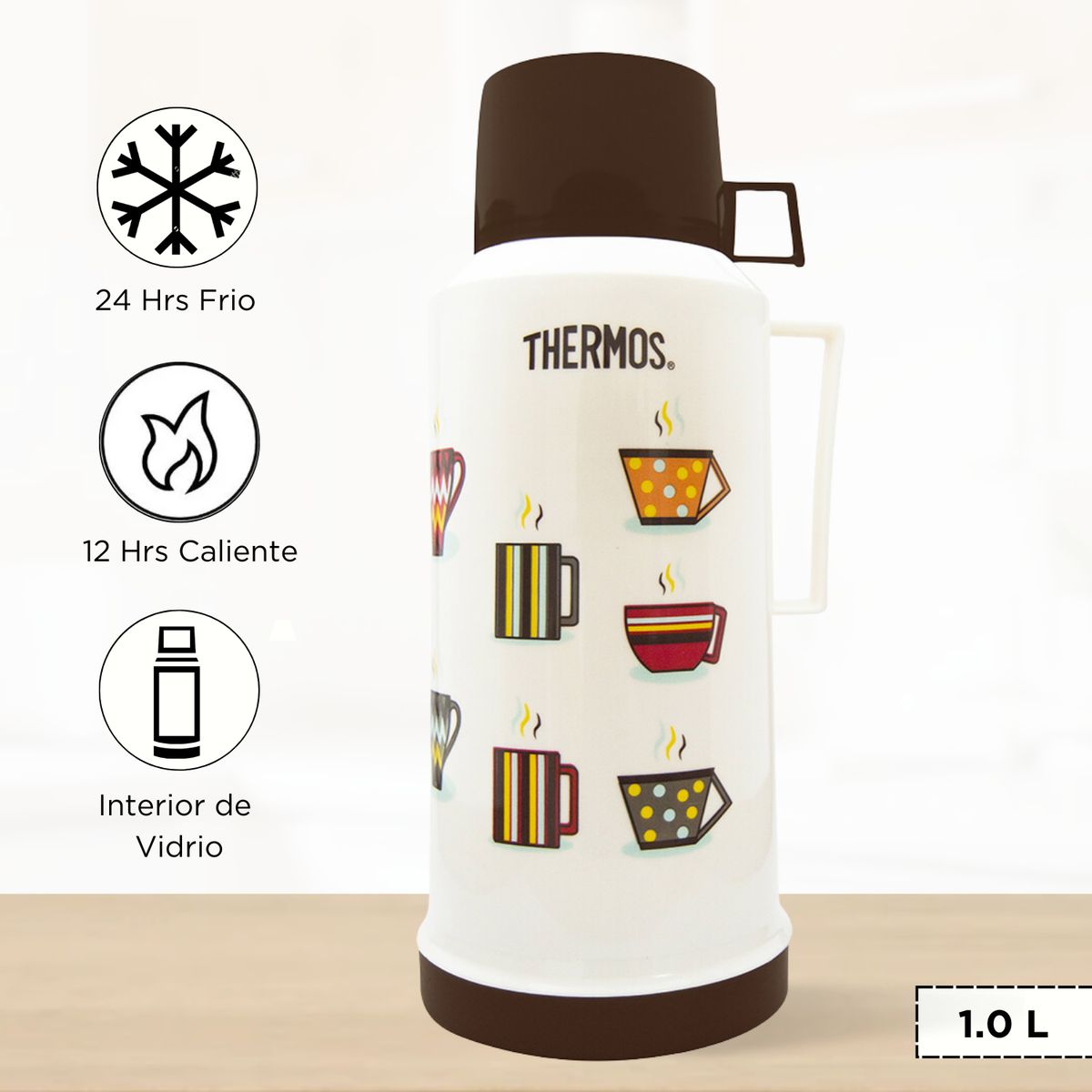 THERMOS - Termo de Bebida para Hogar FANTASÍA 1.0 Lt