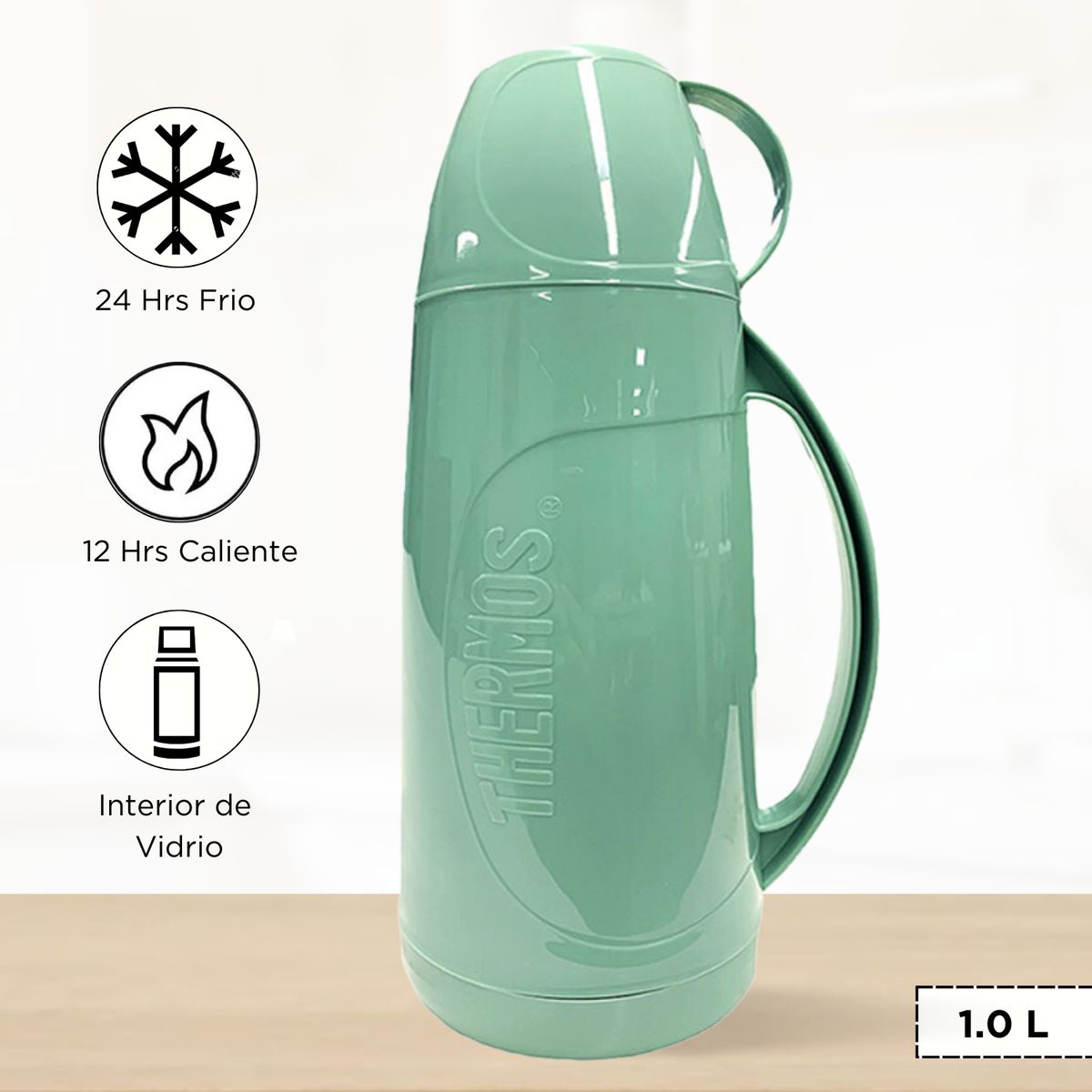 THERMOS - Termo de Bebida para Hogar EVOLUTION 1.0 Lt Verde
