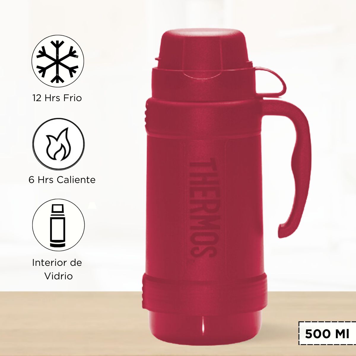 THERMOS - Termo de Bebida SUNSET 500 Ml Rojo