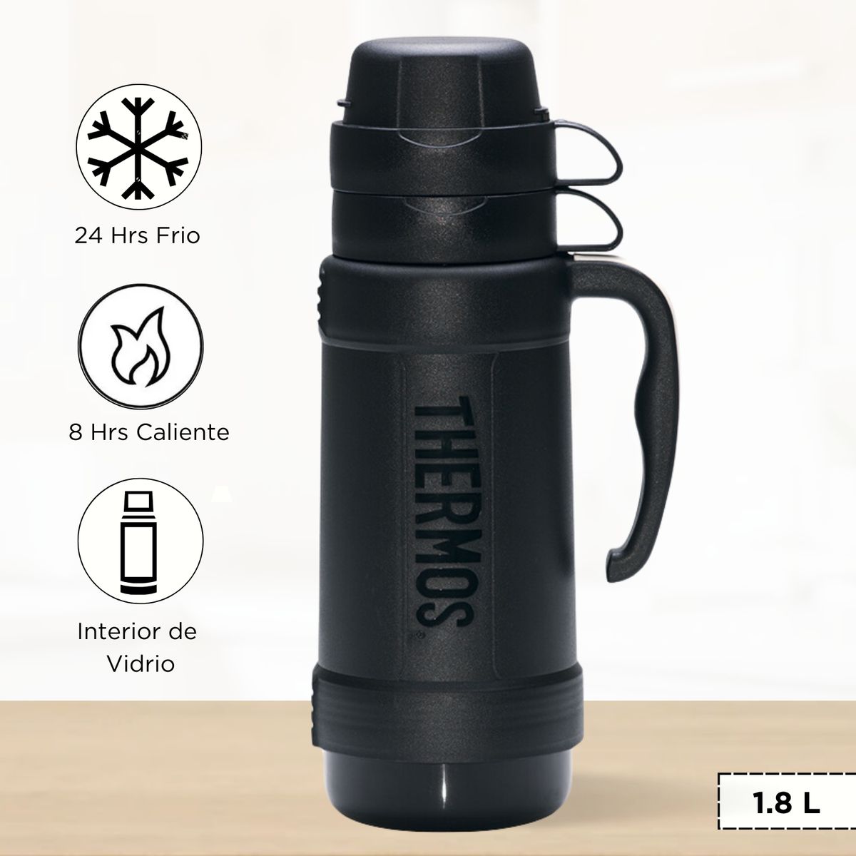 THERMOS - Termo de Bebida ECLIPSE 1.8 Lt Rojo Negro