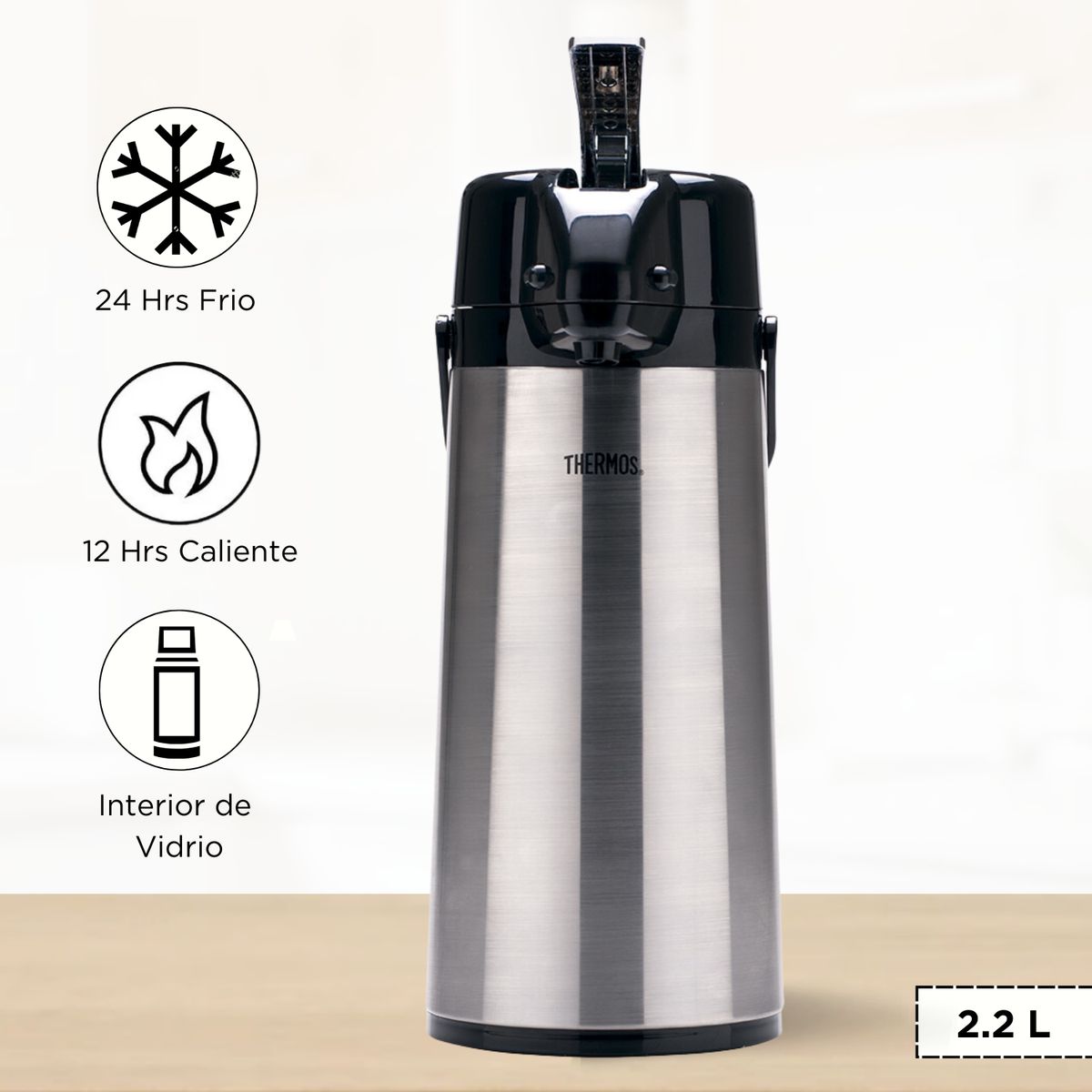 THERMOS - Termo Sifón Lever Action 2.20 L Negro