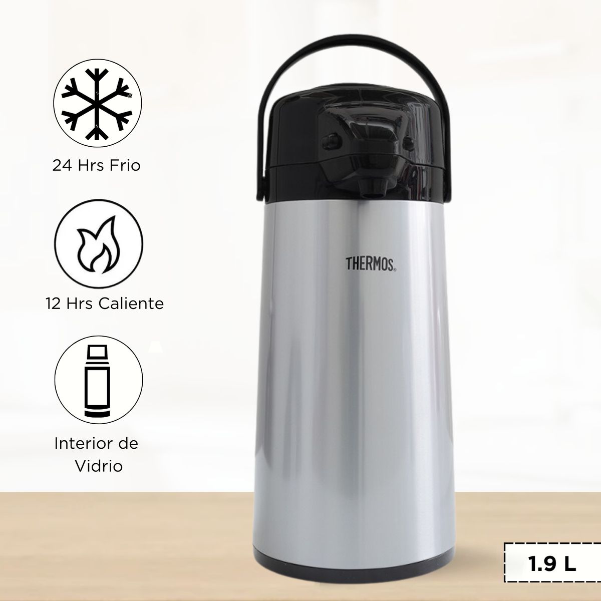 THERMOS - Termo Sifón Air Pump Pot - Vidrio 1.90 L