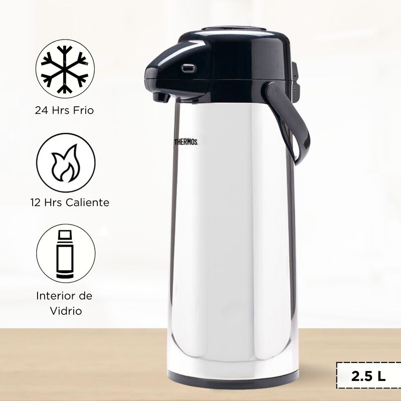THERMOS - Termo Sifón Pump Pot - Acabado Espejo 2.50 L